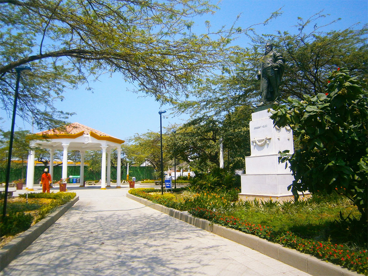 Parque Joaquín F. Vélez, próximo al Castillo de San Felipe de Barajas, en Cartagena